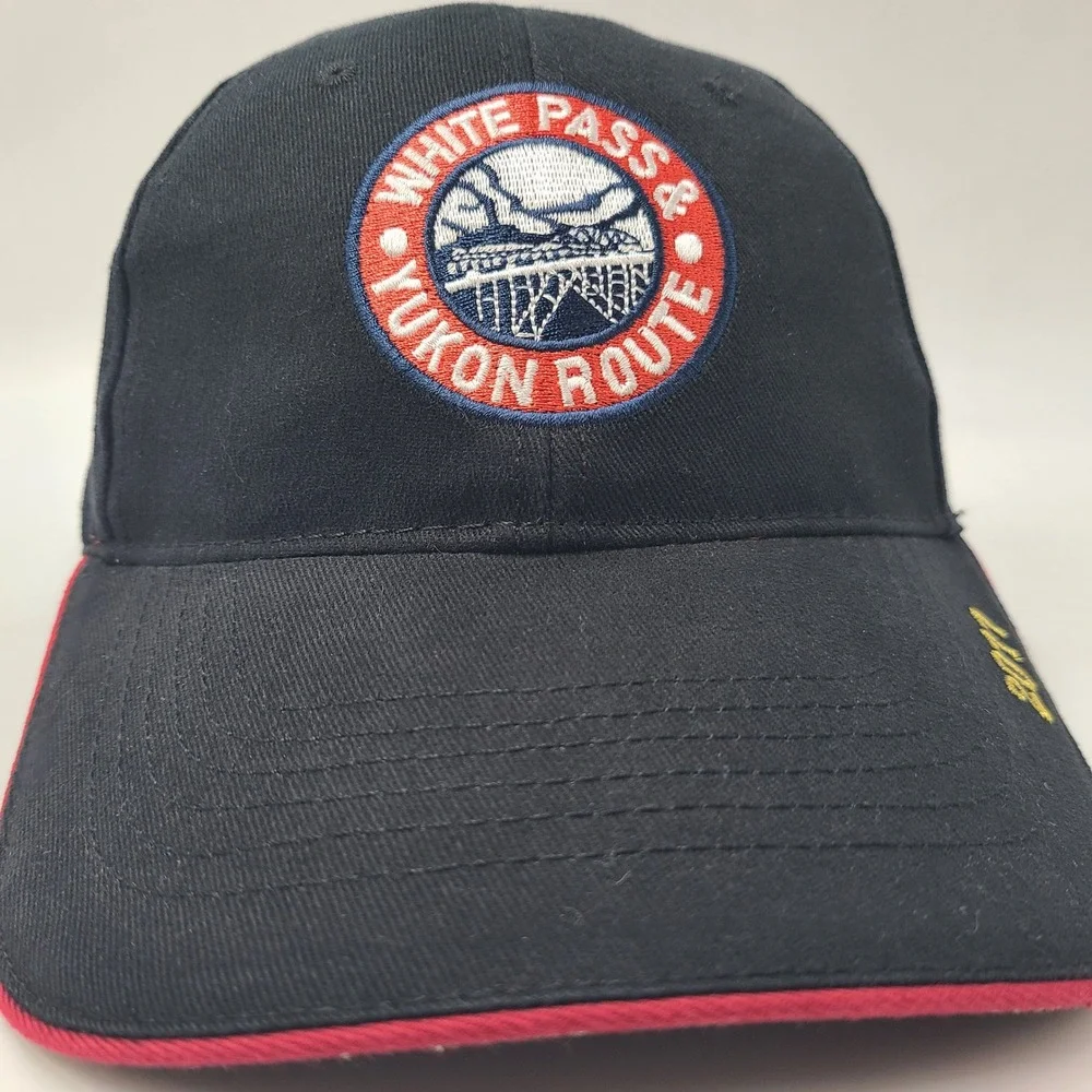 White Pass & Yukon Route‎ Railway Hat Adjustable Black Train Skagway Alaska 2011